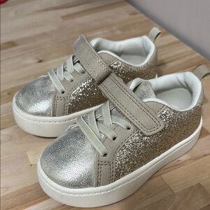 Kids Glitter Sneakers - gold glitter